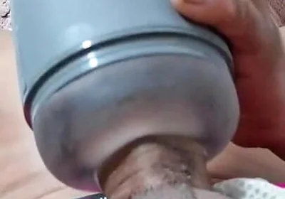 Masturbating