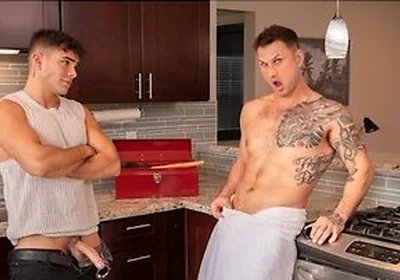 Tatted Blain Oconnor Seduces Jcok Landlord Damian Night In Steamy Scam