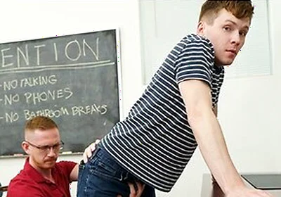 Brody Kayman And Damian Rose In While In Detention, Professor Kayman Has A Very Serious Talk With His Naughty Student 18