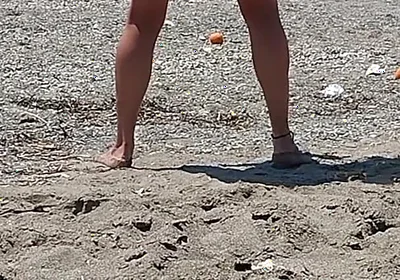 Naked on the Beach Enjoying