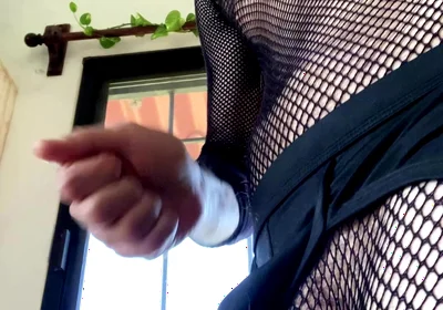 Dom Devil Demon Femboy in Latex and Stockings Loads Wit Big Dick