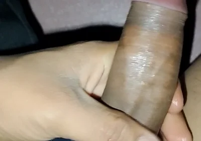 Handjob Masturbation Cum at Late Night