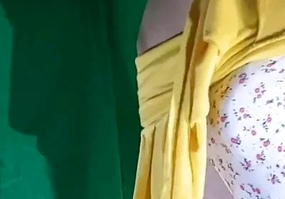 Flowery Seamless Thong with Yellow Skirt