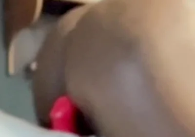 Black Muscle CD Heeled Slut Boots Prostate Wank