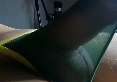 I Reach an Orgasm Touching My Penis with the Transparent Fabric of My Thong