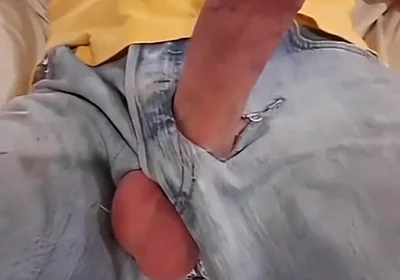 Massive Cock and Balls Escape Siixxbig Jeans