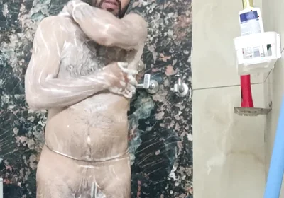 Indian Police Officer in Shower