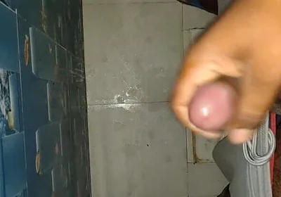 Desi Dick Masturbating in Bathroom