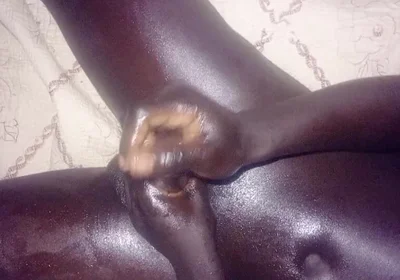 Black Oiled African Dick Offloads Alot of Cum Shots