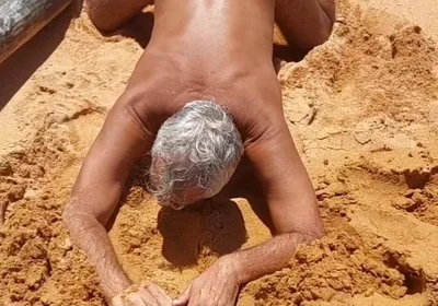 Ladysilva Doing Stritease on the Beach Showing off Her Hot Tanned Ass