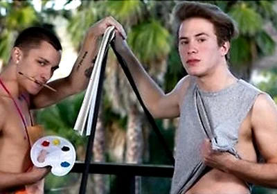 Micah West And Theo Brady - Aspiring Artist Twink Railed By Hunk Muse