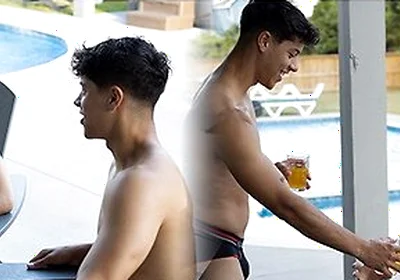 Nastytwinks - Outdoor Shower - Jay Angelo Takes Shower When Jordan Haze Joins, Bareback Shower Fuck