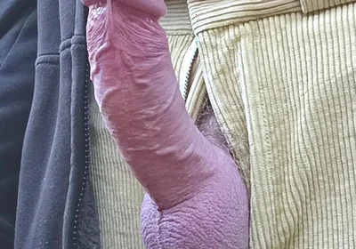 Big Uncut Cock Creamy Cum Outdoor Edging Wearing Cords
