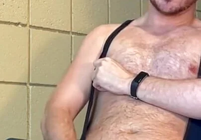 Spandex Goonloads with Nipples Clamped