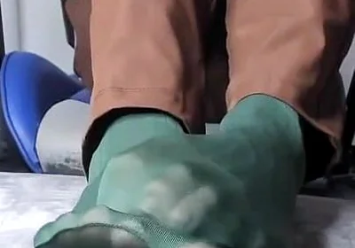 I Give My Co-worker Some Green Nylon Stockings