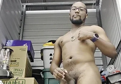 Strip Tease and Jerking off in My Storage Unit