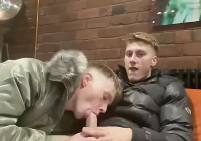Scally boys cock sucking puffer jackets