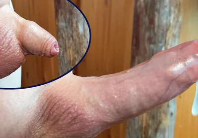 Small Hairless Virgin Phimosis Dick Braves the Cold for Some Hands-free Edging and Leaking Cum