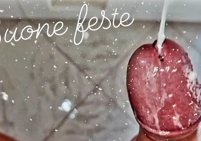 At Home Alone Home Alone - Christmas Cumshot with a Huge Cock