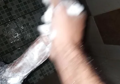 Breast Pump Boy2 Takes His Time in the Shower with a While Waiting Outside the Bathroom