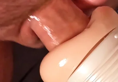 Stepdaddy Bear Pounds His New Fleshlight Butthole
