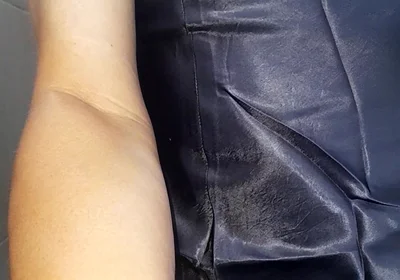 Blue Satin Silk Mini Dress with Gorgeous Lining