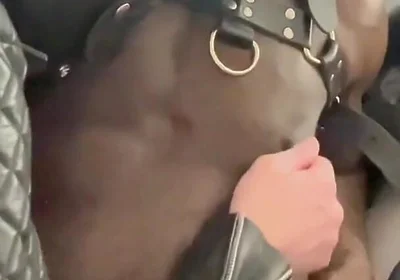 Interracial BDSM Whipping Titplay & Wank Session