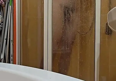 Hairy Guy Taking a Shower at His Female Friend’s Place