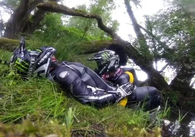 Mud hole dainese biker blowjob cum