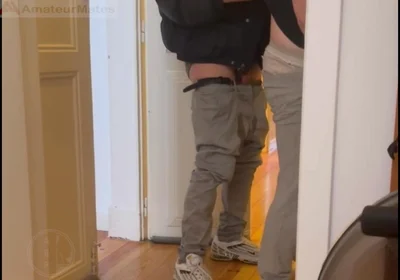 Desperate Boy Left Outside by His Flatmate Wets Himself and Then Gets His Revenge