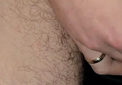 Hairy Horny Guy Masturbates His Penis While Watching Porn Until a Cumshot