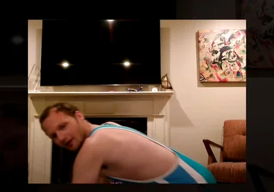 Singlet Wrestles Boy, Strips, Sucks, Rims, Bareback Doggy Style on the Living Room Floor