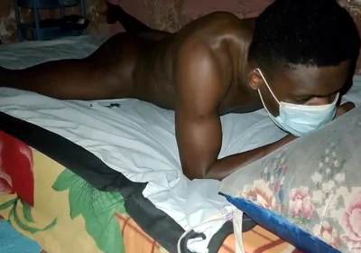 African Black Guy Fucks His Bed