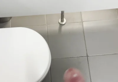 Jerking off in a Public Restroom