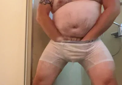 Wet White Clothes Shower One