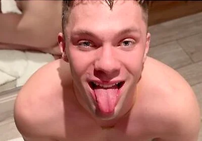 Boy55: 22yo Caged Cocksucker Luca Jaxxson (quickie)