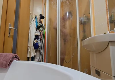 My Friend Let Me Take a Shower at Her Bathroom. She Has No Idea That I'm Filming Myself Doing It.