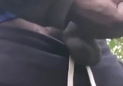 Jerking off Until Shot Thick Loads in the Forest