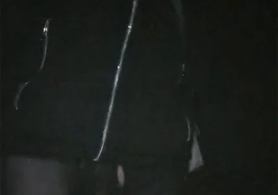 Walking Through the City in See-through Leggings (bulge Meggings)