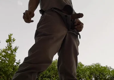 Quick Outdoor Jerkoff While Having a Cigarette