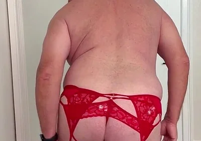 A Strip Show in Red Lingerie
