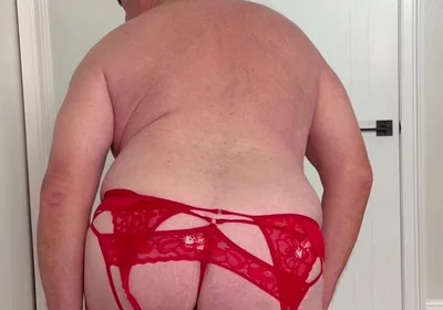 A Strip Show in Red Lingerie