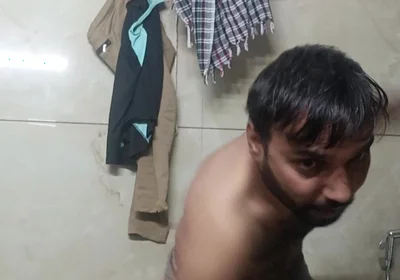 Indian Rajasthani Desi Man Enjoy Shower