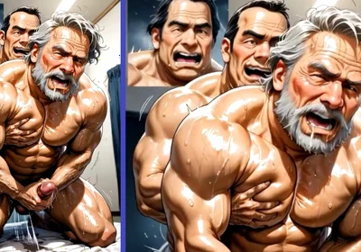 A Group of Mature Men Engage in an Insane Orgy with Cum Inside an Old Man's Ass