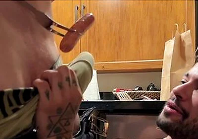 Malik Delgaty And Alejo Ospina In Cooking Sausage Gets Outshined By Maliks Juicy Meat