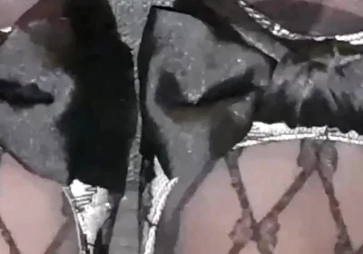 Dani Leg Huge Cum on Mirror in Body Stockings