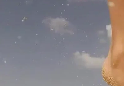 Uncut Nudist Man Running with Boner on State Beach