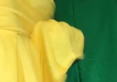 Yellow Skirt, No Panties