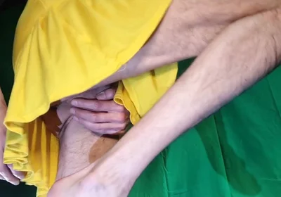 Yellow Skirt, No Panties