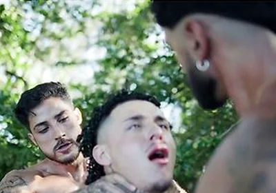 Sneaky Fuck In The Woods Turns Into Threesome With Markin Wolf